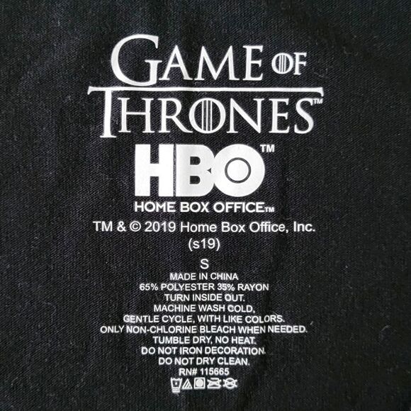 Game of Thrones Black Scoop-Neck You Know Nothing Jon Snow Short Sleeve Tee - Picture 2 of 12